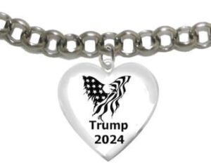 EAGLE American Flag Wings, Trump 2024, Adjustable Rolo Chain Bracelet. Will Fit Anyone.What A Wonderful Gift For Yourself, Or A Friend, Or A Family Member, Or As A Donor Gift. Hypoallergenic-Safe.Nickel,Lead, Cadmium Free. ©2022