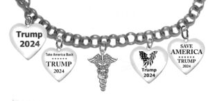 A Beautiful Genuine Austrian Crystal Caduceus, “Doctors, Nurses, Physicians Assistant, Dental Assistant, Dental Hygienist, Radiologist, Trauma Nurses For Trump 2024” Adjustable, Will Fit Everyone. What A Wonderful Gift For Yourself, Or A Friend, Or A Family Member, Or As A Donor Gift. Hypoallergenic, No Nickel, Lead, Or Cadmium In The Metal