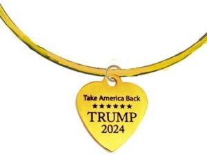 TAKE AMERICA BACK, Trump 2024, Adjhustable Gold Bangle Bracelet,  What A Wonderful Gift For Yourself, Or A Friend, Or A Family Member, Or As A Donor Gift. Hypoallergenic-Safe.No Nickel, Lead, Or Cadmium In The Metal. ©2022