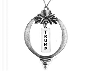 Antique Silvertone Verticle Trump Ornament. What A Wonderful Gift For Yourself, Or A Friend, Or A Family Member, Or As A Donor Gift.