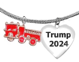 Firefighters’ For Trump, On A Adjustable Snake Chain Necklacet, What A Wonderful Gift For Yourself, Or A Friend, Or A Family Member, Or As A Donor Gift.Hypoallergenic-Safe, Nickel, Lead, And Poisonous Cadmium Free©2022