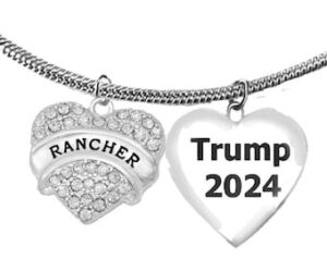 Rancher Heart, With Genuine Austrian cut Crystal, On A Adjustable Snake Chain Necklace, What A Wonderful Gift For Yourself, Or A Friend, Or A Family Member, Or As A Donor Gift. Hypoallergenic, Nickel, Lead, And Cadmium Free©2024