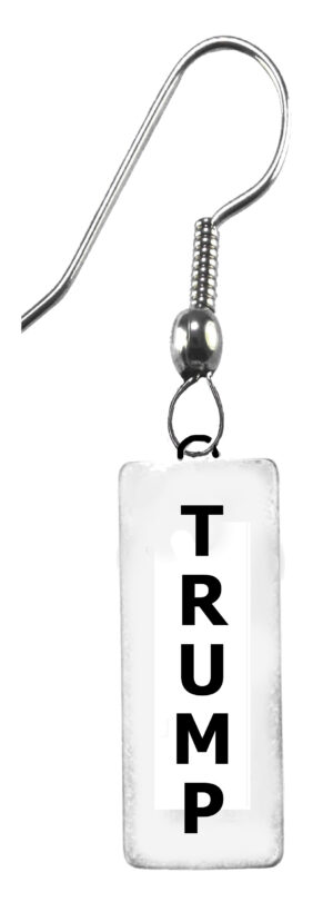 Vertical Trump Fishhook Earring, What A Wonderful Gift For yourself, Or A Friend, Or A Family Member, Or As A Donor Gift. Hypoallergenic, No Nickel. Lead, Or Cadmium In The Metal. ©2023