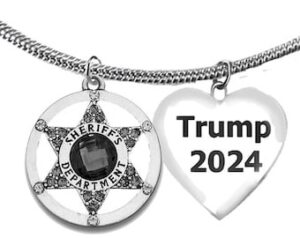 Sheriffs Department For Trump, Genuine Crystal Adjustable Snake Chain Necklace, What A Wonderful Gift For Yourself, Or A Friend, Or A Family Member, Or As A Donor Gift.Hypoallergenic-Safe, Nickel, Lead,Cadimum Free. ©2022