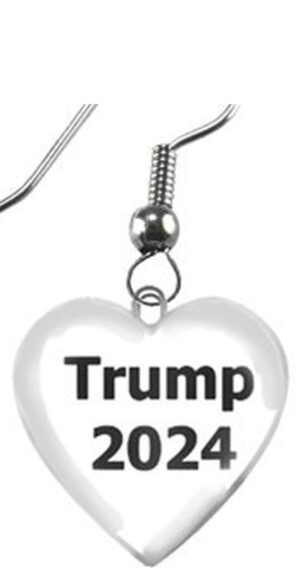 Beautiful Trump 2024 Stainless Steel Earrings,Surgical Steel Wires.  What A Wonderful Gift For Yourself, Or A Friend, Or A Family Member, Or As A Donor Gift. Hypoallergenic-Safe.Nickel,Lead,Poisonous Cadmium Free.FREE SHIPPING©2022