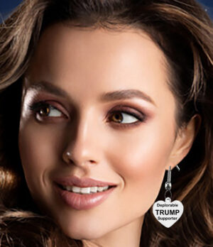 Deplorable Trump Supporter Heart Fishhook Earrings, What A Wonderful Gift For Yourself, A Friend, Your Family, Or As A Donor Gift. Hypoallergenic-Safe, No Nickel, Lead Or Cadmium In The Metal. ©2023 FREE SHIPPING