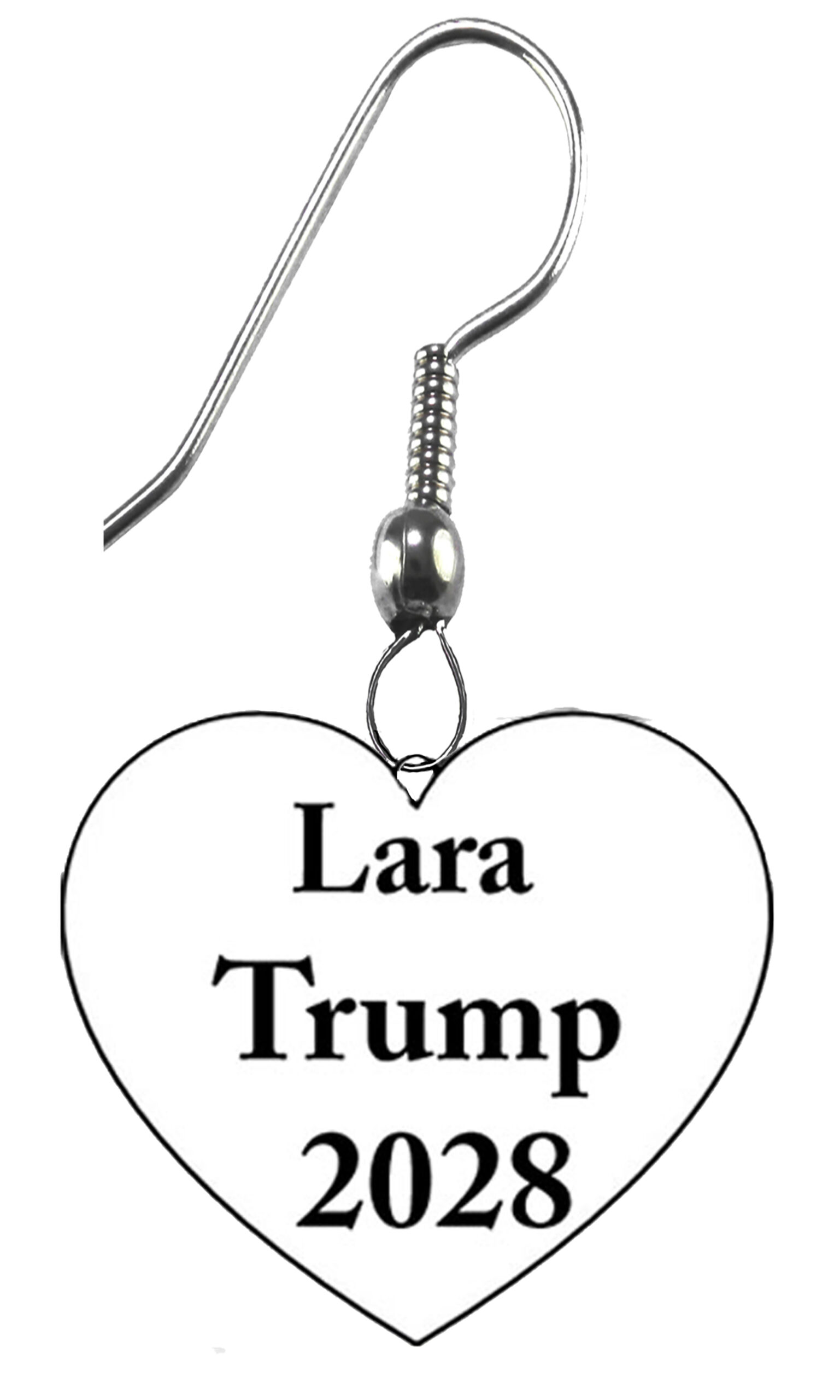Lara Trump 2028, For President, Silvertone Heart On A Adjustable Cable Chain Necklace. What A Wonderful Gift For Yourself, Or Someone Special. Gift Ready Comes In A Black Velvet Bag. Hypoallergenic-Safe. No Nickel, Lead, Or Cadmium In The Metal. Neck Chain Adjusts From 18 Inches To 21 Inches. This Charm Is Available By Request on Bracelets, Earrings, Or Key Chains. Each Jewelry Items Is Made And Assembled When The Order Is Received. Large Orders Can Be Made In 1-5 Days. Handmade In The USA By Military Veterans. Copyright ©2025