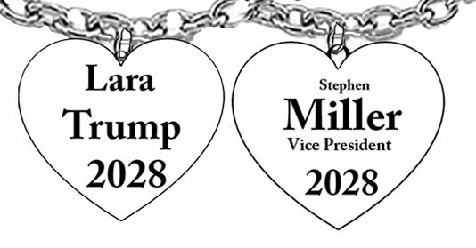 Lara Trump 2028, For President, On The Back Of Charm, “ Stephen Miller, Vice President , 2028 ”, Silvertone Heart On A Adjustable Cable Chain Necklace. What A Wonderful Gift For Yourself, Or Someone Special. Gift Ready Comes In A Black Velvet Bag. Hypoallergenic-Safe. No Nickel, Lead, Or Cadmium In The Metal. Neck Chain Adjusts From 18 Inches To 21 Inches. This Charm Is Available By Request on Bracelets, Earrings, Or Key Chains. Each Jewelry Items Is Made And Assembled When The Order Is Received. Large Orders Can Be Made In 1-5 Days. Handmade In The USA By Military Veterans. Copyright ©2025